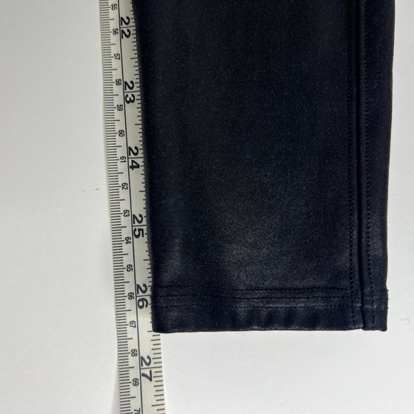 Spanx Faux Leather‎ Leggings Sz Small Black Shiny Stretch High Waisted 2437 - Picture 11 of 11